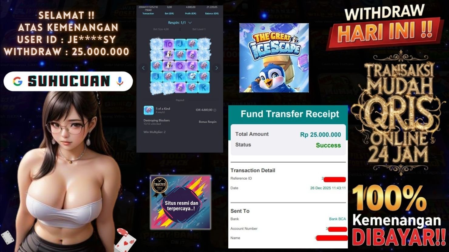 SUHUCUAN JACKPOT SLOT THE GREAT ICESCAPE